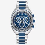 Roamer Power Chrono ezüst kék kronográf férfi óra 868837424570