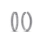 Pandora ékszer Timeless pávé ezüst fülbevaló 293016C01