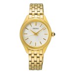 Seiko Classic fémcsatos fehér számlapos arany női kvarc óra SUR538P1