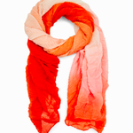 Desigual Flow színátmenetes pliszírozott piros sál 24SAWA30/7044