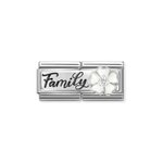 Nomination Family dupla ezüst charm fehér virággal 330734-17