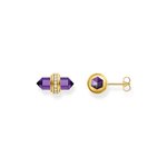 Thomas Sabo Aranyozott ezüst fülbevaló hatszögletű ametiszttel H2281-414-13