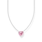 Thomas Sabo Ezüst nyaklánc rózsaszín szív alakú medállal KE2211-051-9-L45v