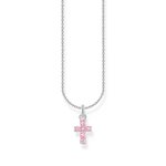 Thomas Sabo Ezüst nyaklánc rózsaszín kereszt medállal KE2226-051-9-L45v