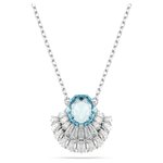 Swarovski Idyllia ezüst színű kagylós nyaklánc kék kristállyal 5689195