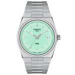 Tissot PRX quartz világos tiffany zöld számlapos karóra T1374101109101