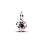Pandora ékszer Piros örökkévalóság körök függő ezüst charm 793125C01