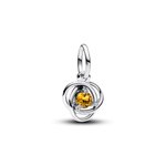 Pandora ékszer Méz színű örökkévalóság körök függő ezüst charm 793125C11