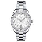 Tissot PR 100 Lady Sport Chic ezüst színű női óra gyémántokkal T1019101111600