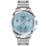 Tissot PR 100 'Light Blue Sunray' világoskék chronograph karóra T1504171135100