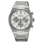 Seiko Sports fehér számlapos chronograph férfi karóra SSB451P1
