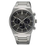 Seiko Sports szürke számlapos chronograph férfi karóra SSB455P1