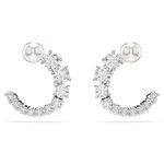 Swarovski Mátrix ezüst színű nyitott karika fülbevaló 5692260