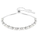 Swarovski Mátrix kristálygyöngy ezüst színű állítható karkötő 5701605