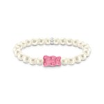 Thomas Sabo Tenyésztett gyöngy gumis karkötő rózsaszín Haribo gumi macival 