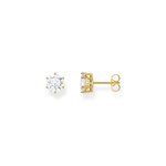 Thomas Sabo Bedugós aranyozott ezüst fülbevaló áttetsző cirkóniával H2300-414-14