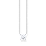 Thomas Sabo  Ezüst nyaklánc négyzet alakú cirkónia medállal KE2212-051-14-L45v