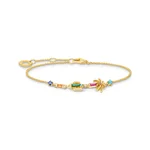 Thomas Sabo Aranyozott ezüst karkötő pálmafával és kaktusszal A2150-488-7-L19v