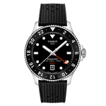 Tissot Seastar 1000 quartz GMT fekete számlapos gumi szíjas karóra T1208521705100
