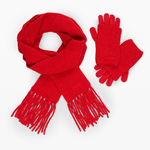 Desigual Piros sál és kesztyű szett 24WAOA07-3000