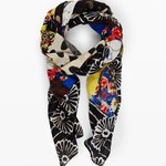 Desigual Patch rectangle kék sál 24WAWA05