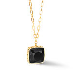 Coeur de Lion Amulet square arany-fekete nyaklánc 1201/10-1316