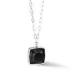 Coeur de Lion Amulet square ezüst-fekete nyaklánc 1201/10-1317