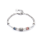 Coeur de Lion Vintage gyöngy mix ezüst-szürke karkötő 4030/30-1230