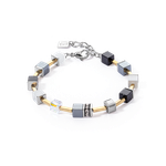 Coeur de Lion GeoCUBE Iconic arany-fekete karkötő 2700/30-1333