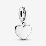 Pandora ékszer  Gravírozható szív ezüst charm cirkóniával 798761C01