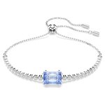 Swarovski Mátrix állítható karkötő áttetsző és kék kristállyal 5693412