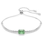 Swarovski  Mátrix állítható karkötő áttetsző és zöld kristállyal 5693411