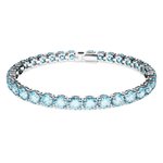 Swarovski Mátrix ezüst színű tenisz karkötő kék kristályokkal 5648928