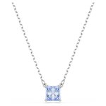 Swarovski Mátrix ezüst színű nyaklánc négyszögletes kék kristállyal 5723568