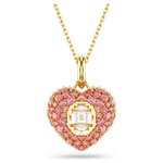 Swarovski Hyperbola arany színű nyaklánc rózsaszín köves szív medállal 5680784