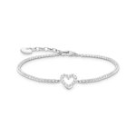 Thomas Sabo Ezüst tenisz karkötő szív medállal A2177-051-14-L19V
