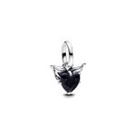 Pandora ékszer ME szárnyas fekete szív mini függő charm 793626C01