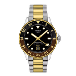 Tissot Seastar 1000 quartz GMT barna fekete bicolor számlapos karóra T1208522205100