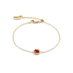 Coeur de Lion Januári születésköves vörös achát-arany karkötő 1301/30-0300