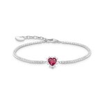 Thomas Sabo Romantikus piros szív ezüst karkötő A2188-013-10-L19V