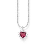 Thomas Sabo Romantikus piros szív ezüst nyaklánc KE2305-013-10-L45V