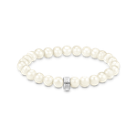 Thomas Sabo Tenyésztett gyöngy gumis karkötő charmtartóval 