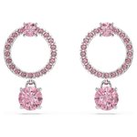 Swarovski Attract rózsaszín kör alakú bedugós fülbevaló 5723565