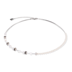 Coeur de Lion GeoCUBE mini fusion pearl ezüst-fehér nyaklánc 4087/10-1417