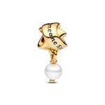 Pandora ékszer Shine szalag charm tenyésztett gyönggyel 763784C01
