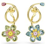 Swarovski  Idyllia arany színű fülbevaló kék és zöld kristállyal 5709025