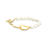 Thomas Sabo Aranyozott ezüst karkötő tenyésztett gyöngyökkel A2190-430-14-L19v