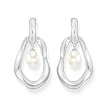 Thomas Sabo Aszimmetrikus karika fülbevaló tenyésztett gyönggyel H2321-082-14