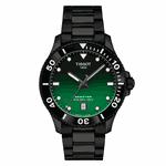 Tissot Seastar 1000 fekete zöld számlapos quartz karóra T1204103309100