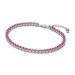 Pandora ékszer Szikrázó pink ezüst tenisz karkötő 